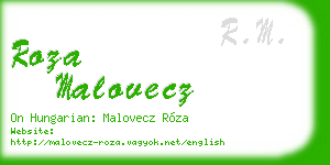 roza malovecz business card